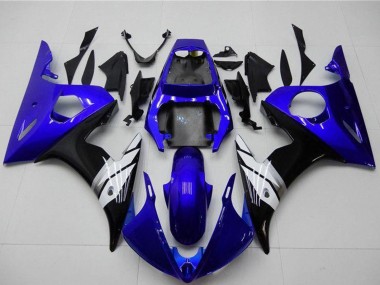 Großhandel Yamaha YZF R6 Motorrad Verkleidung 2003-2004 - Blau Weiss Glanzendes Schwarz
