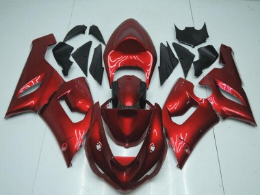 Großhandel Kawasaki ZX6R Motorrad Verkleidung 2005-2006 - Bonbon Rot