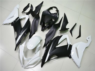 Großhandel Kawasaki ZX6R Abs Verkleidungen 2013-2018 - Weiss Matt Schwarz