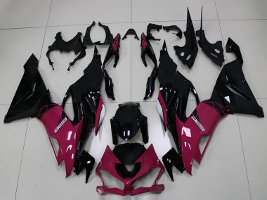 Großhandel Kawasaki ZX6R Motorrad Verkleidung 2019-2022 - Lila Glanzendes Schwarz