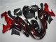 Großhandel Kawasaki ZX10R Motorrad Verkleidung 2006-2007 - Glanzendes Schwarz Rot Flamme