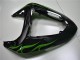 Großhandel Kawasaki ZX10R Motorrad Verkleidung 2006-2007 - Glanzendes Schwarz Grun Flamme