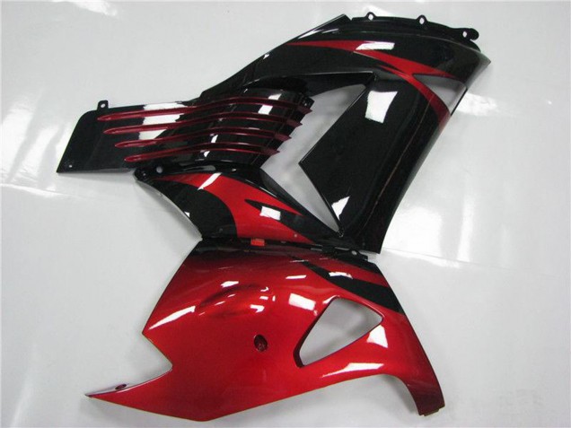 Großhandel Kawasaki ZX14R ZZR1400 Motorrad Verkleidung 2006-2011 - Rot Schwarz