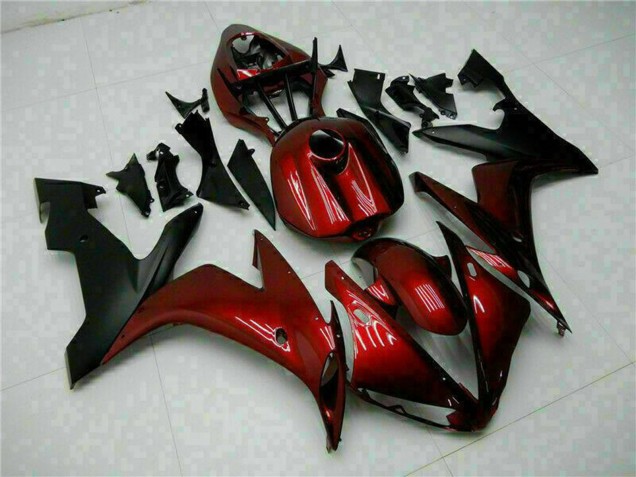 Großhandel Yamaha YZF R1 Motorrad Verkleidung 2004-2006 - Kastanienbraun Rot Matt Schwarz