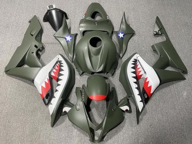 Großhandel Honda CBR600RR Motorrad Verkleidung 2007-2008 - Armee Grun Weiss Rot Hai