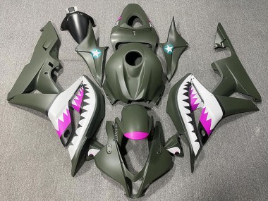 Großhandel Honda CBR600RR Motorrad Verkleidung 2007-2008 - Armee Grun Weiss Rosa Hai