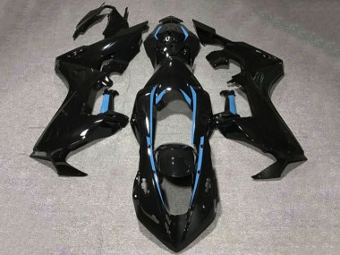 Großhandel Honda CBR1000RR Motorrad Verkleidung 2017-2023 - Glanzendes Schwarz Hellblau Linie