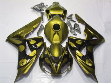 Großhandel Honda CBR1000RR Motorrad Verkleidung 2006-2007 - Glanzendes Gelb Glanzendes Schwarz Flamme