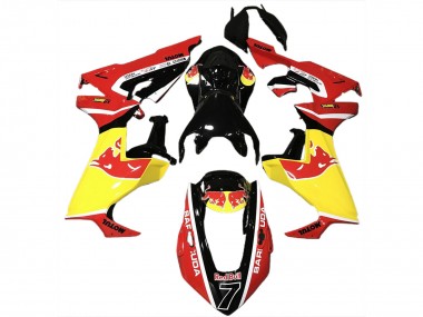 Großhandel Honda CBR1000RR Motorrad Verkleidung 2017-2023 - Glanzendes Schwarz Gelb Red Bull