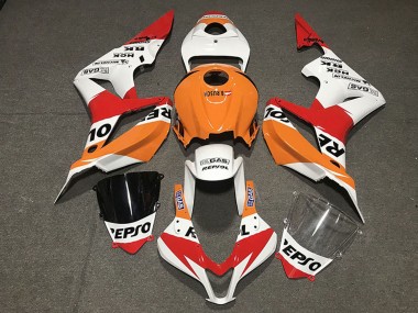 Großhandel Honda CBR600RR Motorrad Verkleidung 2007-2008 - Orange Weiss Rot Glanzendes Schwarz Repsol Stil