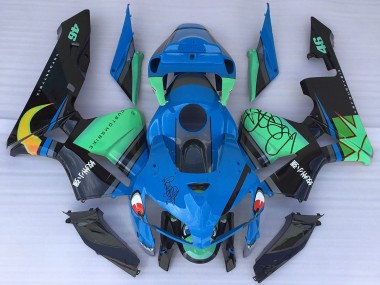 Großhandel Honda CBR600RR Motorrad Verkleidung 2005-2006 - Blau Grun Schwarz Hai