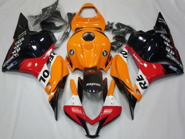 Großhandel Honda CBR600RR Motorrad Verkleidung 2009-2012 - Orange Weiss Rot Glanzendes Schwarz Repsol