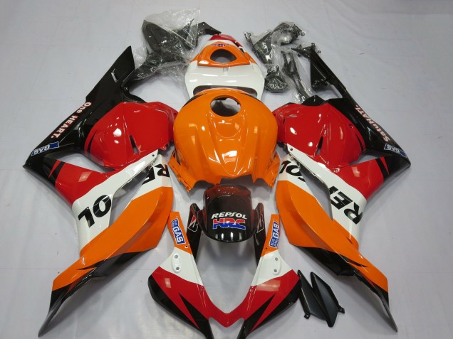Großhandel Honda CBR600RR Motorrad Verkleidung 2009-2012 - Orange Weiss Rot Glanzendes Schwarz Repsol HRC