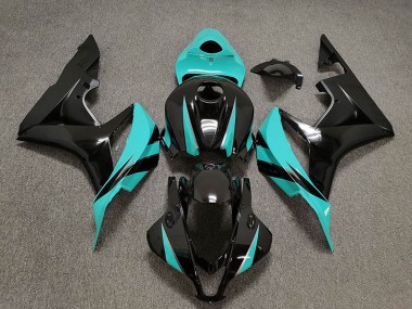 Großhandel Honda CBR600RR Motorrad Verkleidung 2007-2008 - Cyan Blau Glanzendes Schwarz