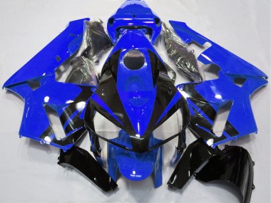 Großhandel Honda CBR600RR Motorrad Verkleidung 2005-2006 - Blau Glanzendes Schwarz Design