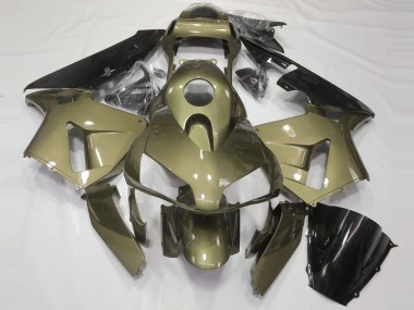 Großhandel Honda CBR600RR Motorrad Verkleidung 2003-2004 - Olive Glanzendes Schwarz