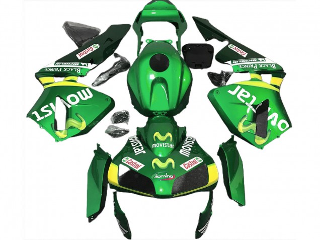 Großhandel Honda CBR600RR Motorrad Verkleidung 2003-2004 - Grun Gelb MoviStar