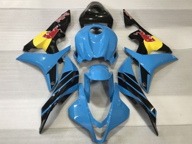 Großhandel Honda CBR600RR Motorrad Verkleidung 2007-2008 - Hellblau Gelb Glanzendes Schwarz Red Bull
