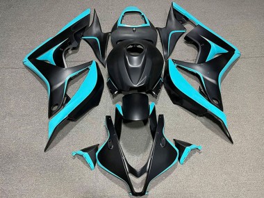 Großhandel Honda CBR600RR Motorrad Verkleidung 2007-2008 - Cyan Blau Matt Schwarz