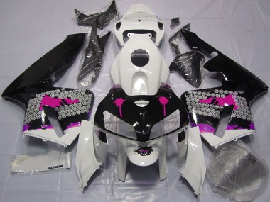 Großhandel Honda CBR600RR Motorrad Verkleidung 2005-2006 - Rosa Spritzer on Glanzendes Schwarz