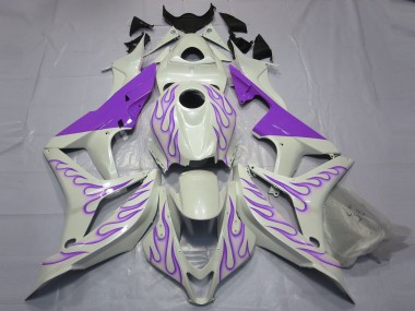 Großhandel Honda CBR600RR Motorrad Verkleidung 2007-2008 - Weiss Lila Flamme