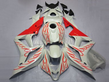 Großhandel Honda CBR600RR Motorrad Verkleidung 2007-2008 - Weiss Rot Flamme