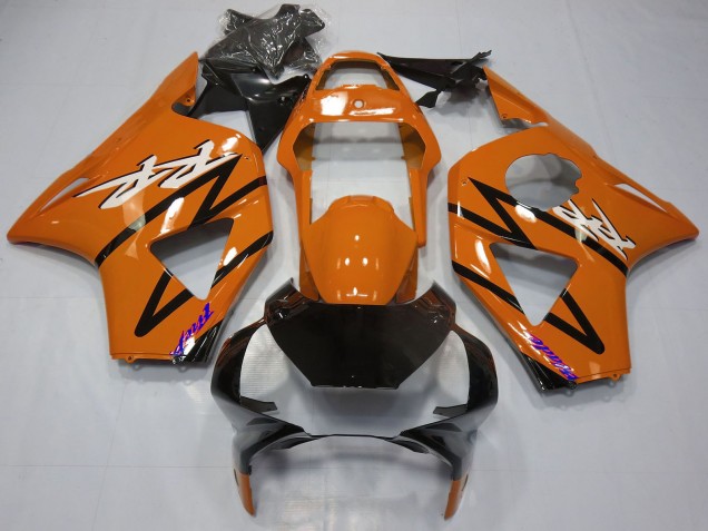 Großhandel Honda CBR954RR Motorrad Verkleidung 2002-2003 - Dunkel Orange Glanzendes Schwarz