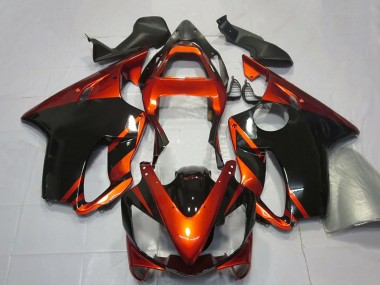 Großhandel Honda CBR600 F4i Motorrad Verkleidung 2001-2003 - Orange Glanzendes Schwarz
