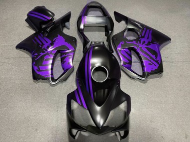 Großhandel Honda CBR600 F4i Motorrad Verkleidung 2001-2003 - Lila Matt Schwarz Schadel