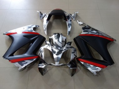 Großhandel Honda VFR 800 Motorrad Verkleidung 2002-2013 - Grau Camouflage Rot Matt Schwarz