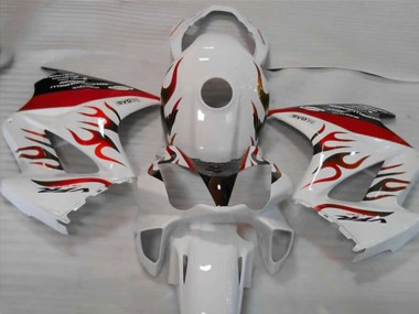Großhandel Honda VFR 800 Motorrad Verkleidung 2002-2013 - Weiss Rot Flamme