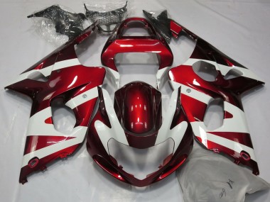 Großhandel Suzuki GSXR 1000 Motorrad Verkleidung 2000-2002 - Weiss Rot
