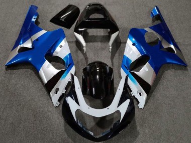 Großhandel Suzuki GSXR 1000 Motorrad Verkleidung 2000-2002 - Blau Silber Glanzendes Schwarz OEM Stil