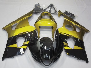 Großhandel Suzuki GSXR 1000 Motorrad Verkleidung 2003-2004 - Gelb Glanzendes Schwarz