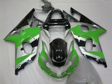 Großhandel Suzuki GSXR 1000 Motorrad Verkleidung 2000-2002 - Grun Silber Glanzendes Schwarz OEM Stil