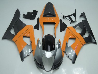 Großhandel Suzuki GSXR 1000 Motorrad Verkleidung 2003-2004 - Hellorange Silber Schwarz
