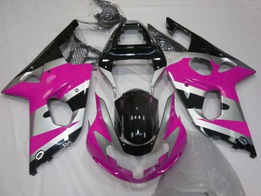 Großhandel Suzuki GSXR 1000 Motorrad Verkleidung 2000-2002 - Rosa Silber Glanzendes Schwarz OEM Stil