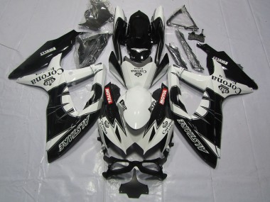Großhandel Suzuki GSXR 600 / GSXR 750 Motorrad Verkleidung 2008-2010 - Weiss Schwarz Alstare Corona Motul