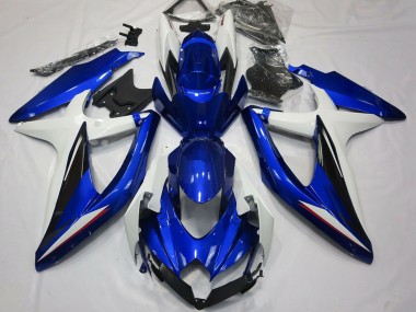 Großhandel Suzuki GSXR 600 / GSXR 750 Motorrad Verkleidung 2008-2010 - Weiss Blau Schwarz