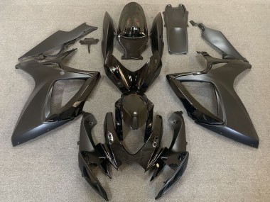 Großhandel Suzuki GSXR 600 / GSXR 750 Motorrad Verkleidung 2006-2007 - Glanzendes Schwarz Matt Schwarz