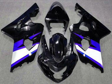 Großhandel Suzuki GSXR 600 / GSXR 750 Motorrad Verkleidung 2004-2005 - Glanzendes Schwarz Blau Weiss