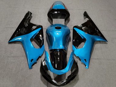 Großhandel Suzuki GSXR 600 / GSXR 750 Motorrad Verkleidung 2001-2003 - Hellblau Glanzendes Schwarz