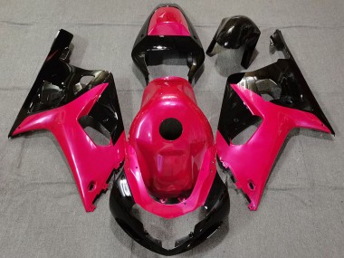 Großhandel Suzuki GSXR 600 / GSXR 750 Motorrad Verkleidung 2001-2003 - Rosa Glanzendes Schwarz