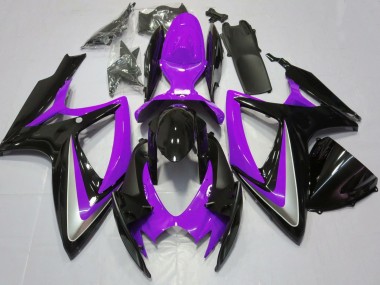 Großhandel Suzuki GSXR 600 / GSXR 750 Motorrad Verkleidung 2006-2007 - Lila Glanzendes Schwarz