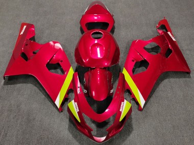 Großhandel Suzuki GSXR 600 / GSXR 750 Motorrad Verkleidung 2004-2005 - Rot Gelb Weiss