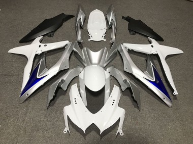 Großhandel Suzuki GSXR 600 / GSXR 750 Motorrad Verkleidung 2008-2010 - Weiss Silber Blau Matt Schwarz