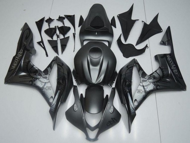 Großhandel Honda CBR600RR Motorrad Verkleidung 2007-2008 - Matt Schwarz Graffiti