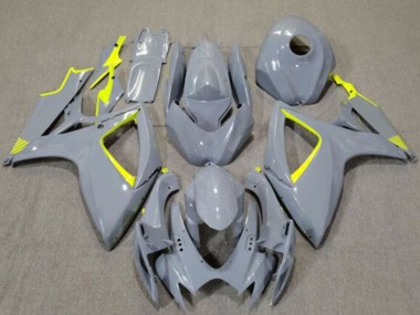 Großhandel Suzuki GSXR 600 / GSXR 750 Motorrad Verkleidung 2006-2007 - Nardo Grau Hohe Sichtbarkeit Gelb
