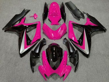 Großhandel Suzuki GSXR 600 / GSXR 750 Motorrad Verkleidung 2006-2007 - Rosa Silber Glanzendes Schwarz OEM Stil