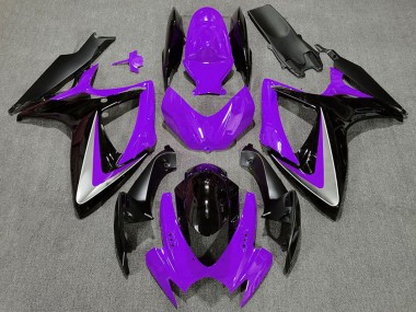 Großhandel Suzuki GSXR 600 / GSXR 750 Motorrad Verkleidung 2006-2007 - Lila Silber Glanzendes Schwarz OEM Stil